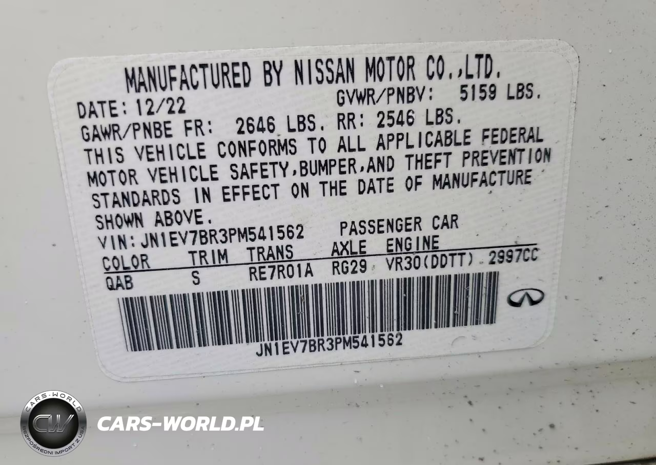 2023 Infiniti Q50 Luxe VIN:JN1EV7BR3PM541562 - 12