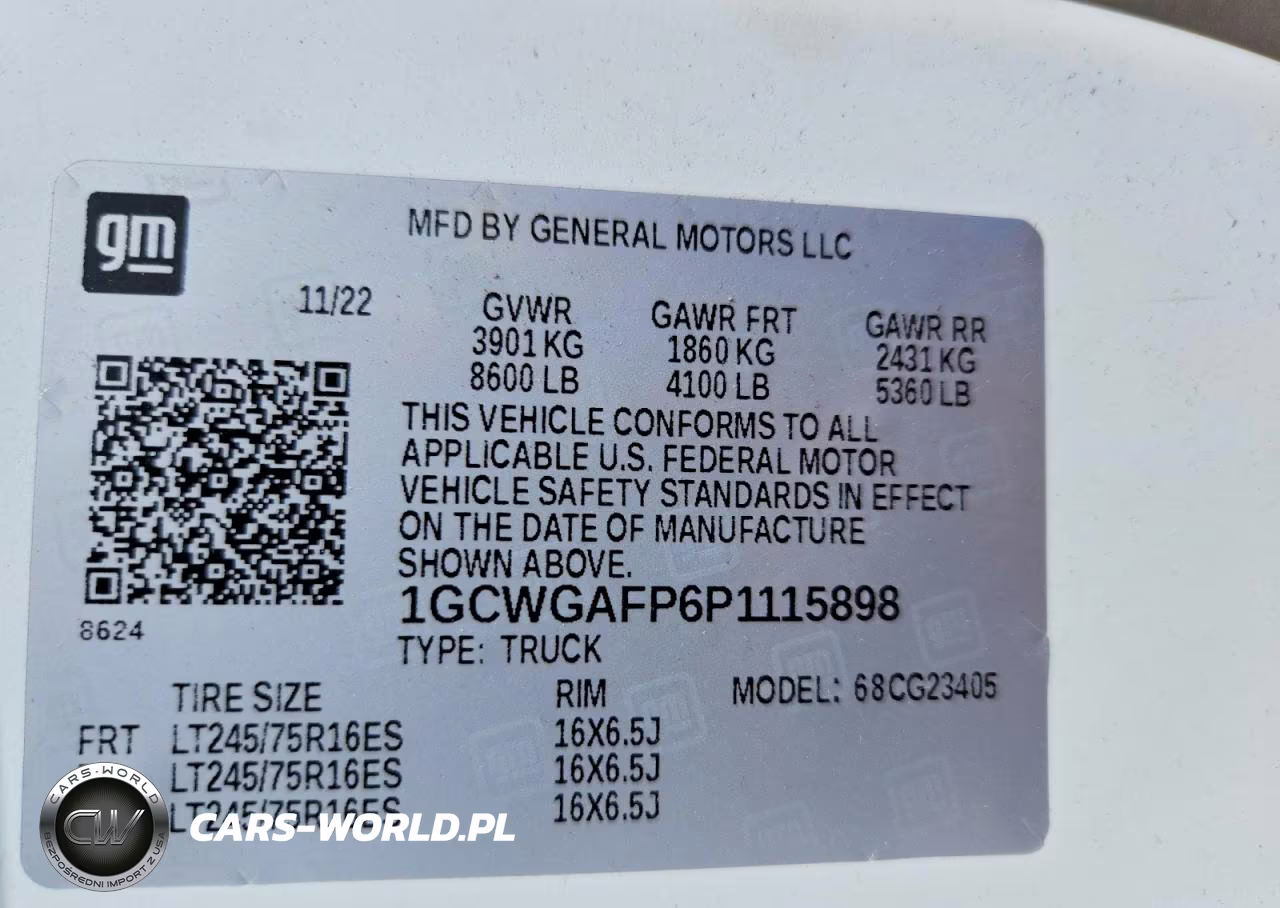 2023 Chevrolet Express G2500 VIN:1GCWGAFP6P1115898 - 13