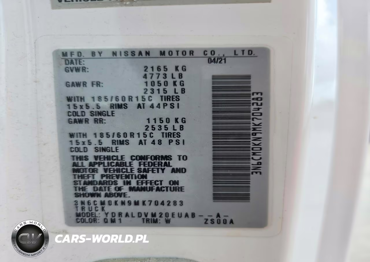 2021 Nissan Nv200 S VIN:3N6CM0KN9MK704283 - 13
