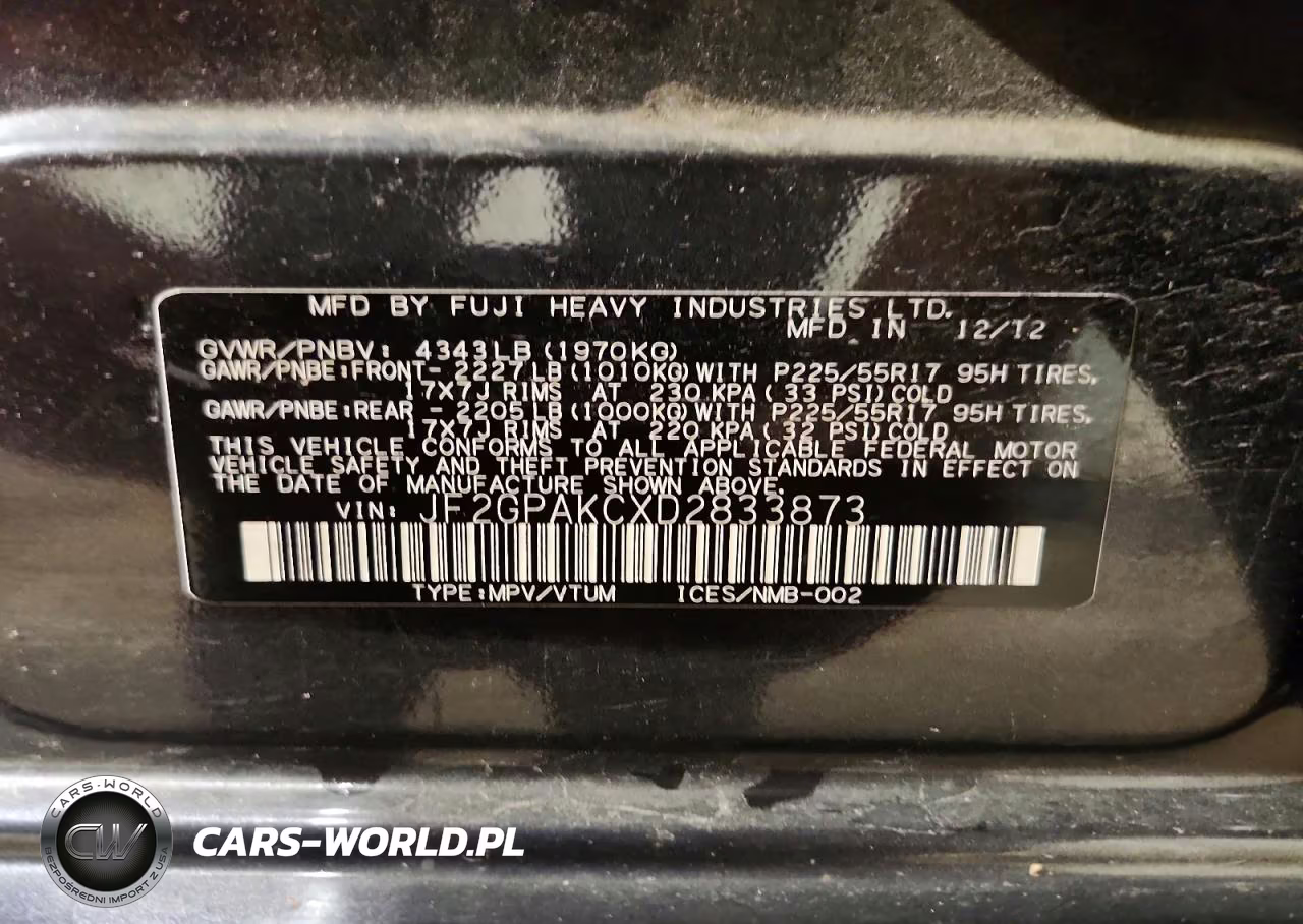 2013 Subaru Xv Crosstrek 2.0 Limited VIN:JF2GPAKCXD2833873 - 13
