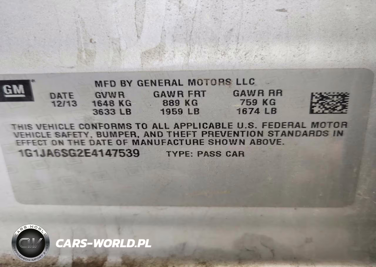 2014 Chevrolet Sonic Ls VIN:1G1JA6SG2E4147539 - 13