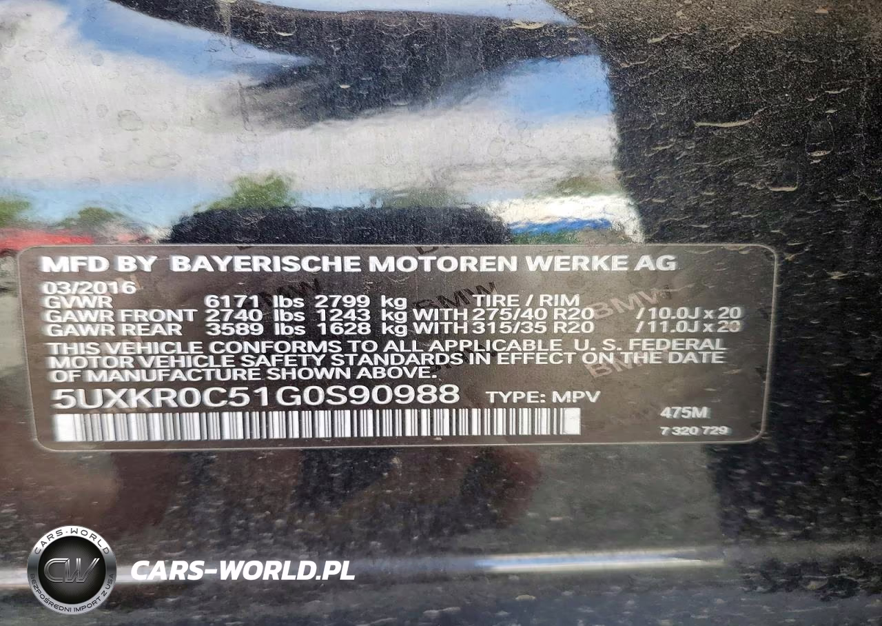 2016 BMW X5 xDrive35I VIN:5UXKR0C51G0S90988 - 13