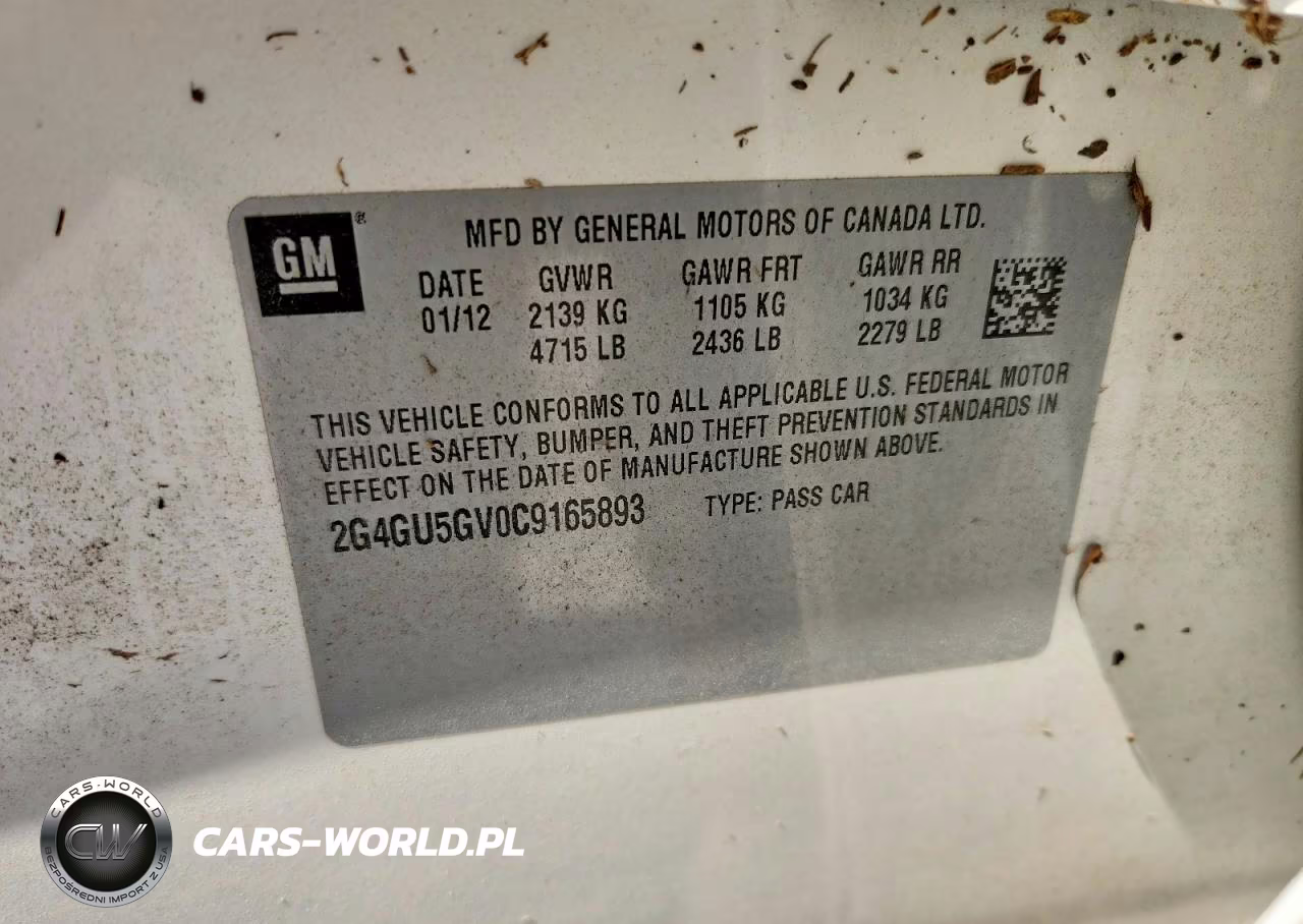 2012 Buick Regal Premium VIN:2G4GU5GV0C9165893 - 12