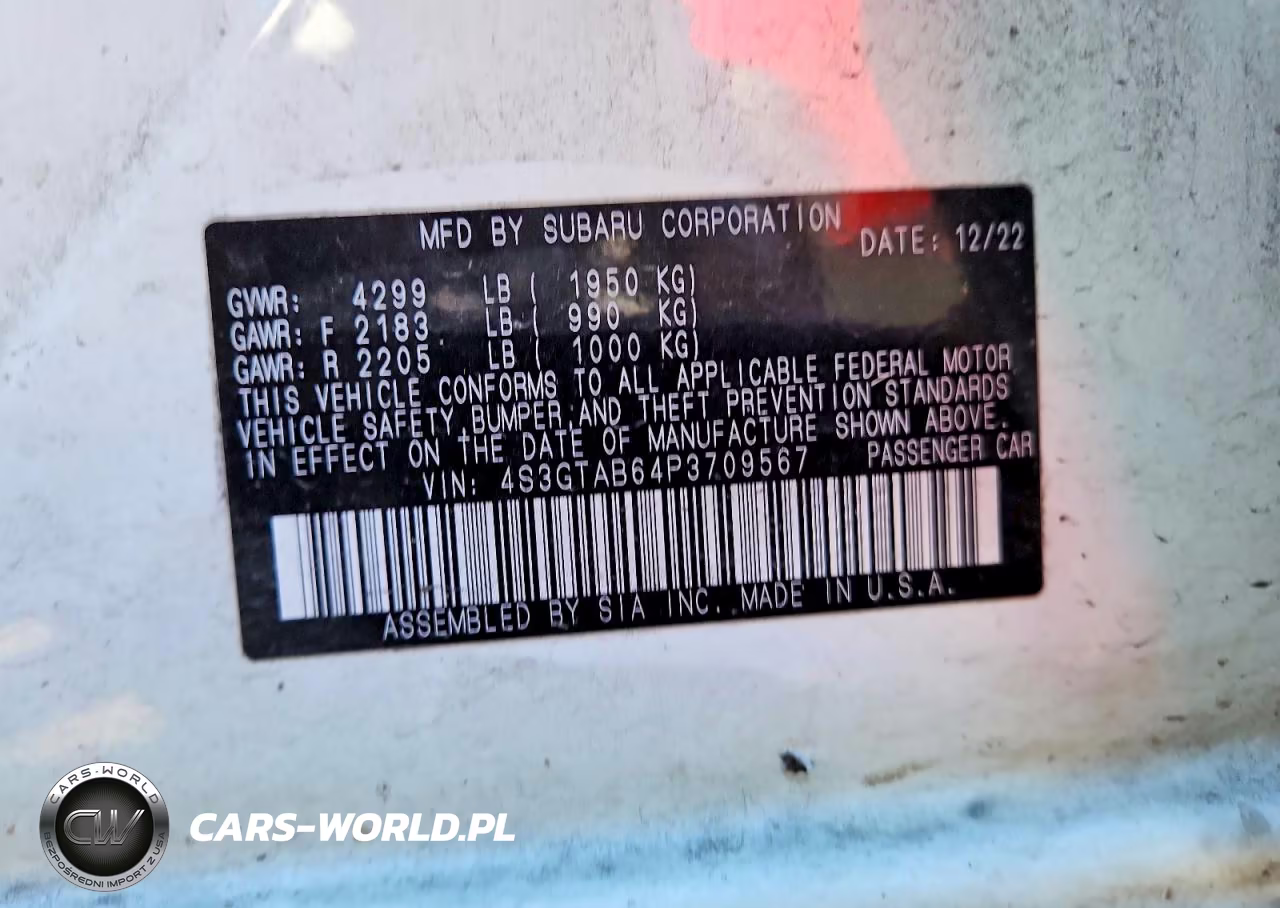 2023 Subaru Impreza VIN:4S3GTAB64P3709567 - 12