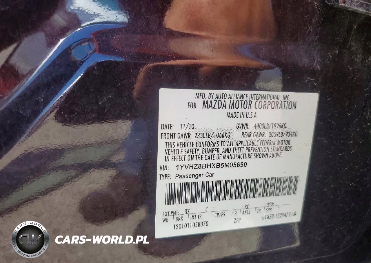 2011 Mazda 6 I VIN:1YVHZ8BHXB5M05650 - 12
