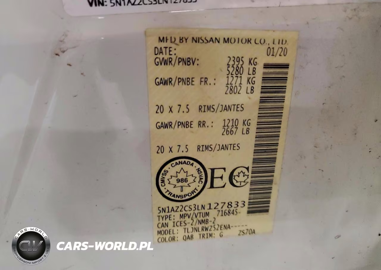 2020 Nissan Murano Sl VIN:5N1AZ2CS3LN127833 - 14
