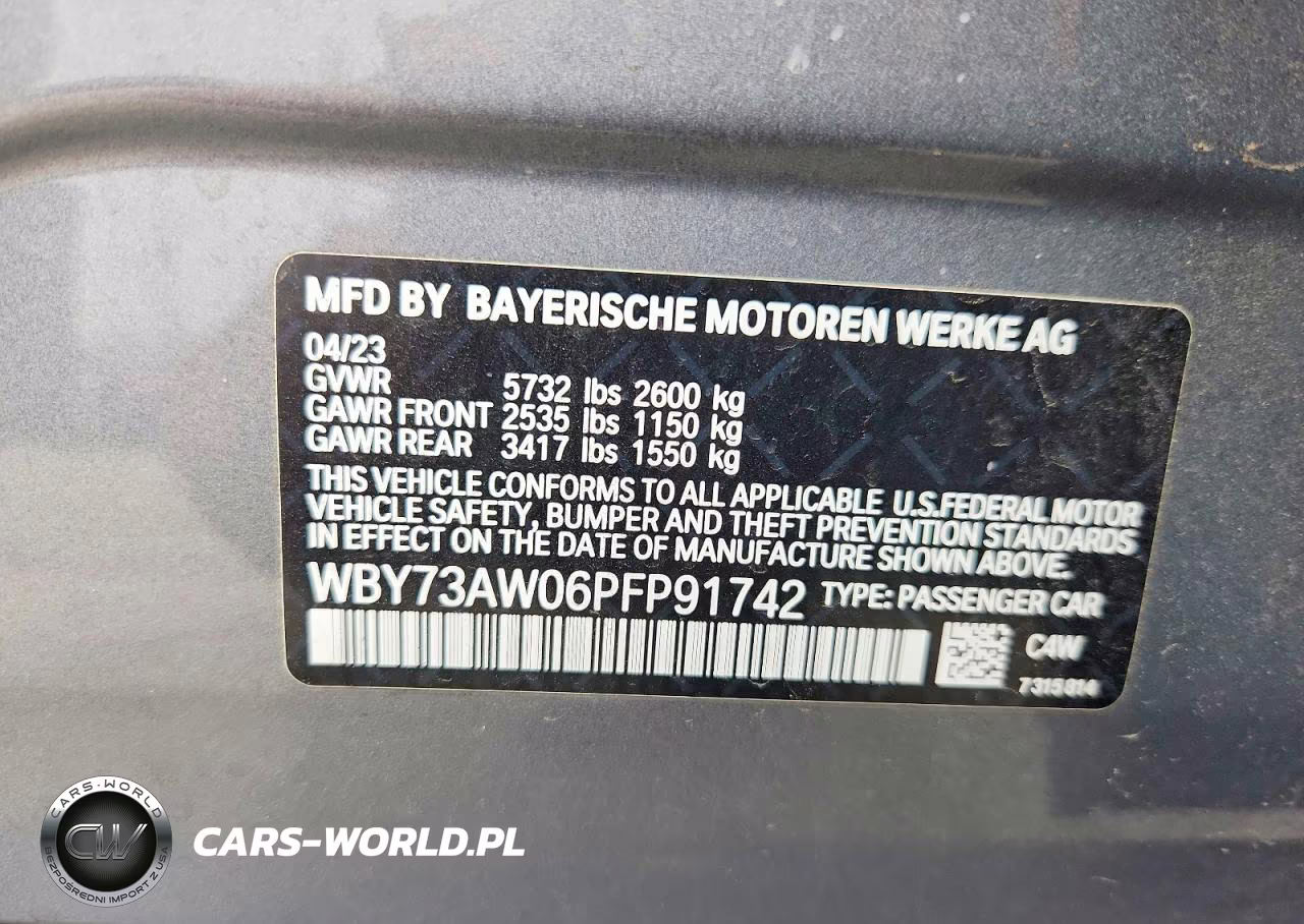 2023 BMW I4 Edrive 40 VIN:WBY73AW06PFP91742 - 12