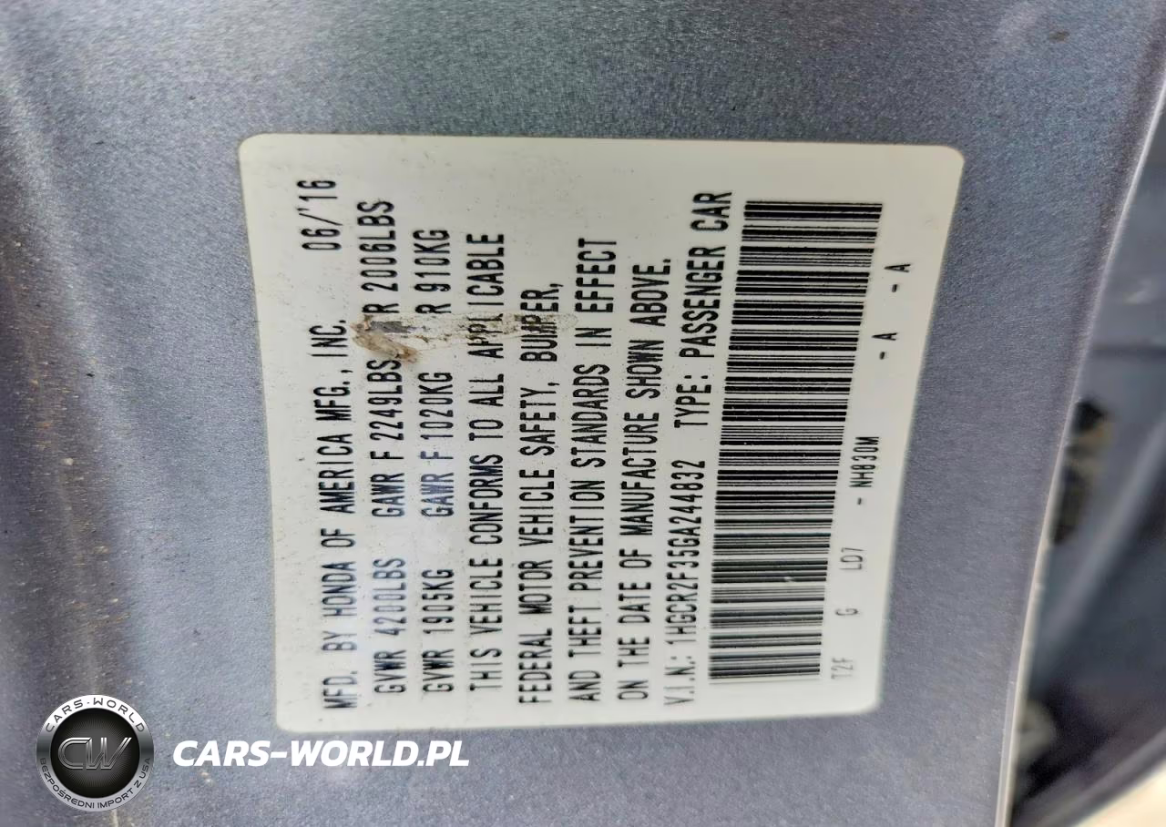 2016 Honda Accord Lx VIN:1HGCR2F35GA244832 - 13