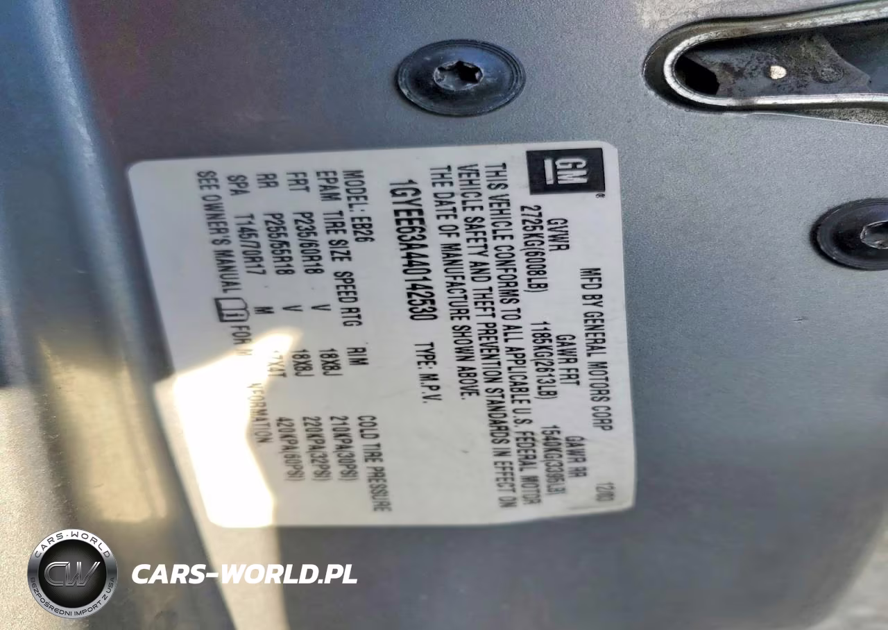 2004 Cadillac Srx VIN:1GYEE63A440142530 - 13