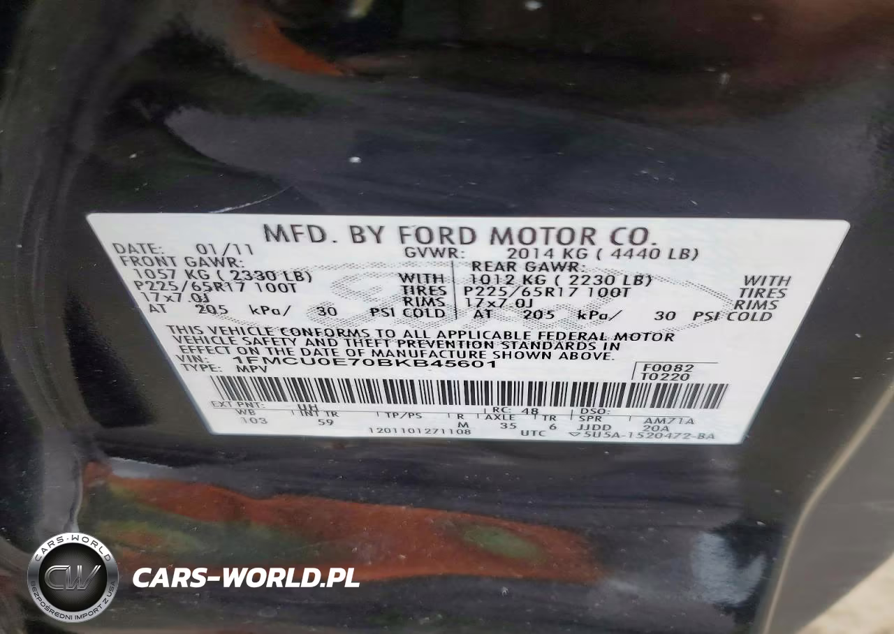 2011 Ford Escape Limited VIN:1FMCU0E70BKB45601 - 13