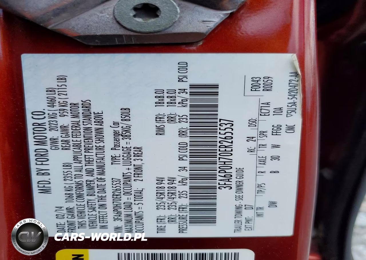 2014 Ford Fusion Se VIN:3FA6P0H70ER265537 - 12