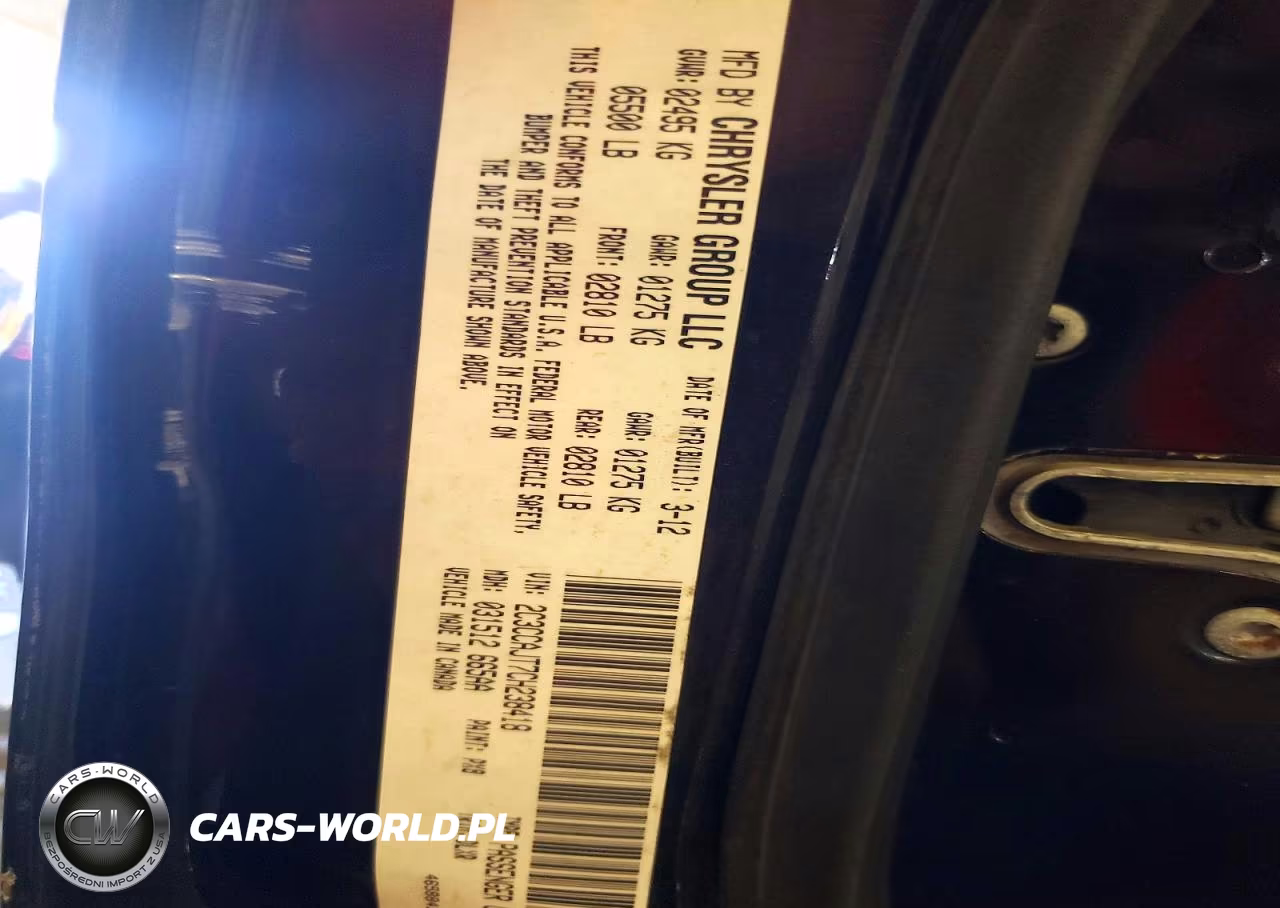 2012 Chrysler 300 S VIN:2C3CCAJT7CH238418 - 12