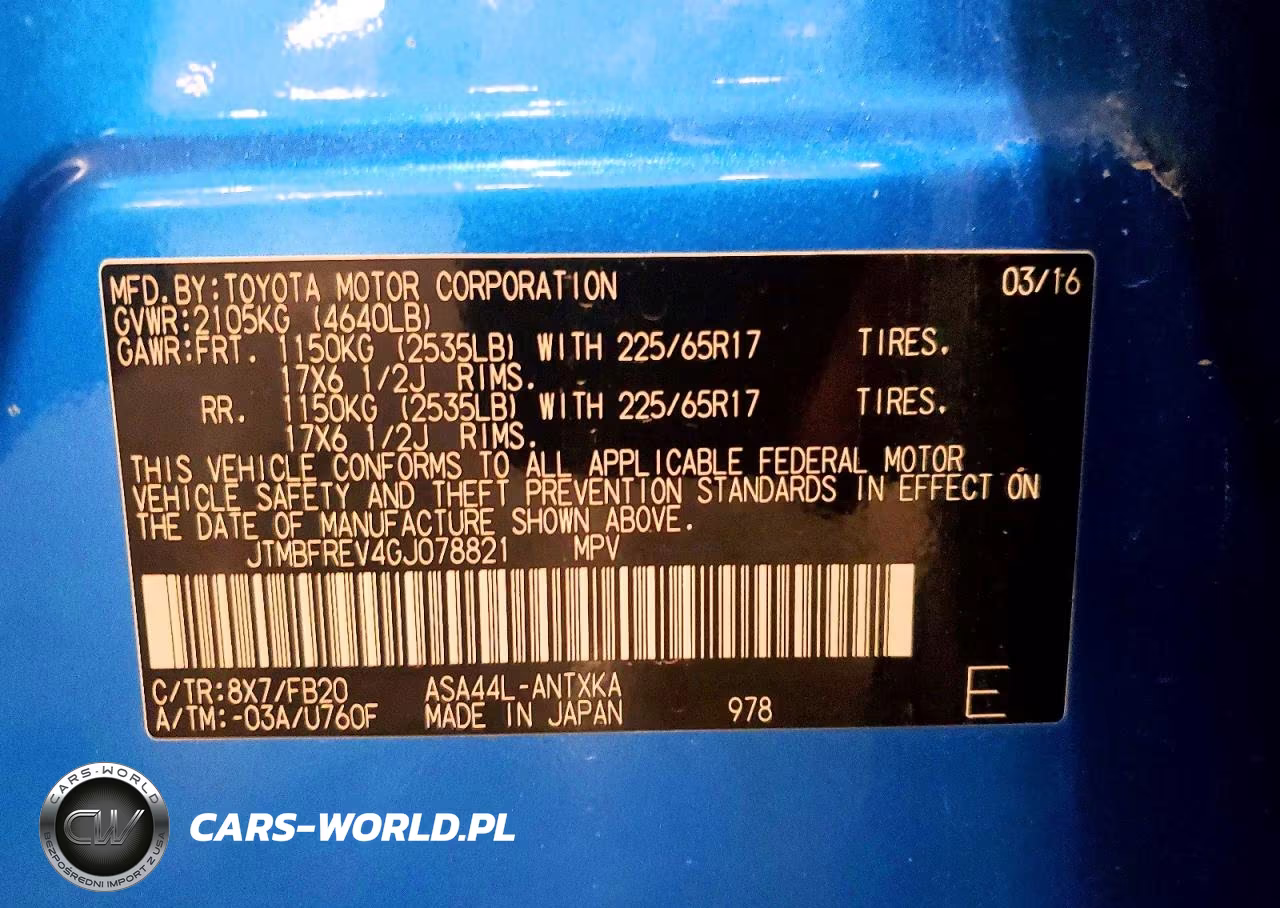 2016 Toyota Rav4 Le VIN:JTMBFREV4GJ078821 - 14