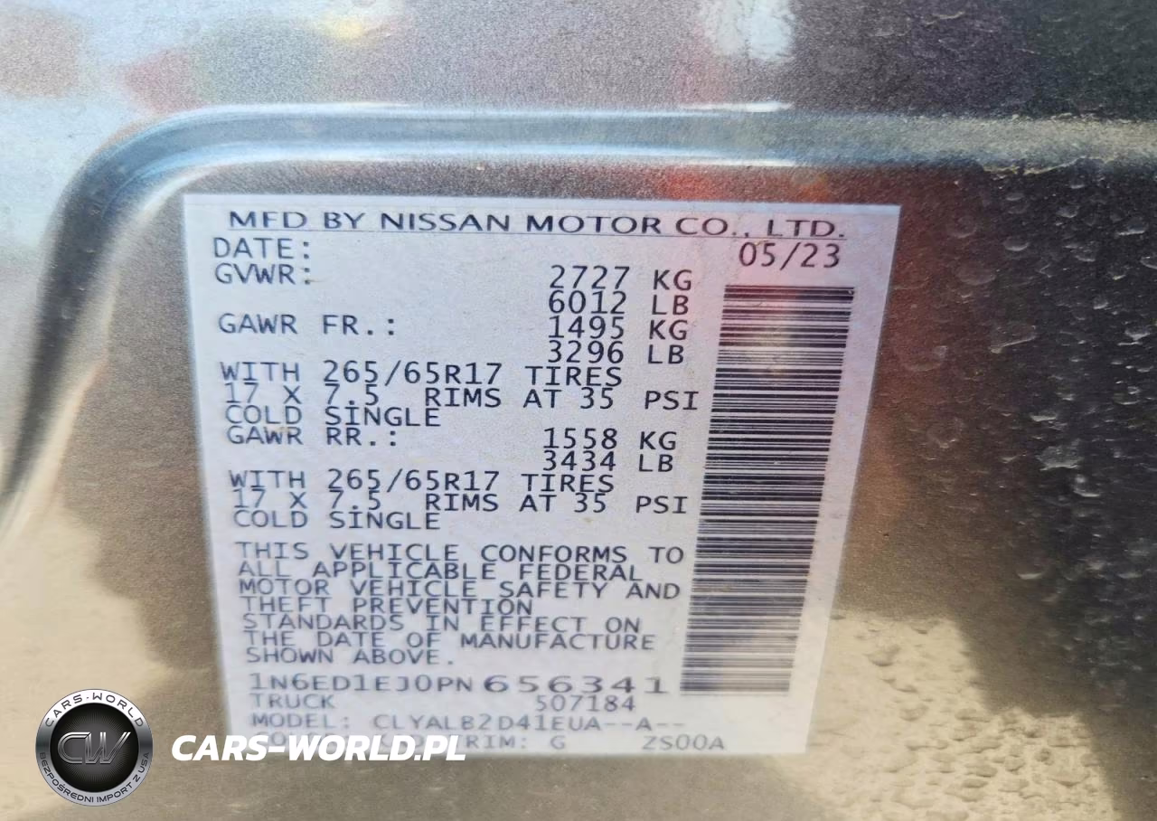 2023 Nissan Frontier Sv VIN:1N6ED1EJ0PN656341 - 12