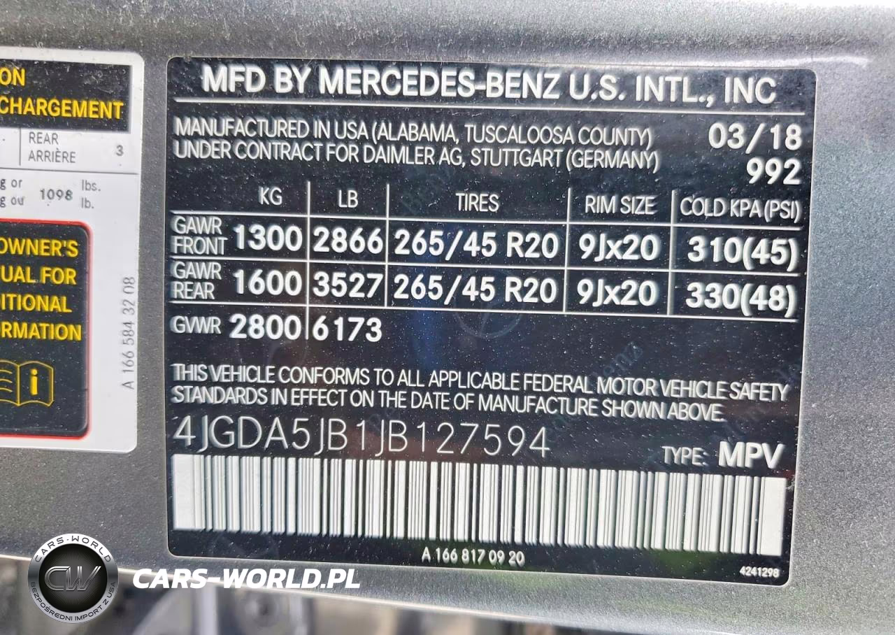 2018 Mercedes-Benz Gle 350 VIN:4JGDA5JB1JB127594 - 14