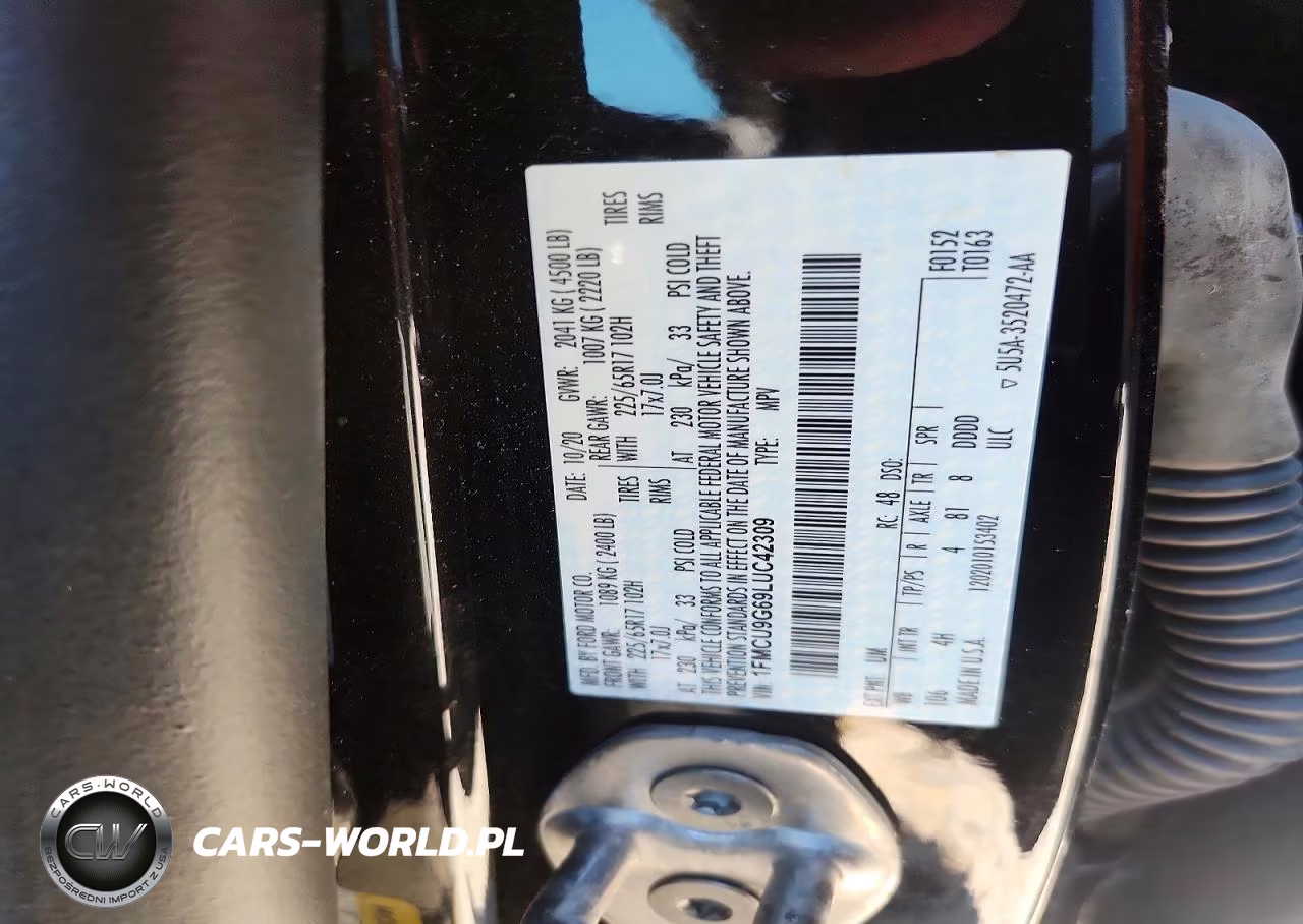 2020 Ford Escape Se VIN:1FMCU9G69LUC42309 - 13