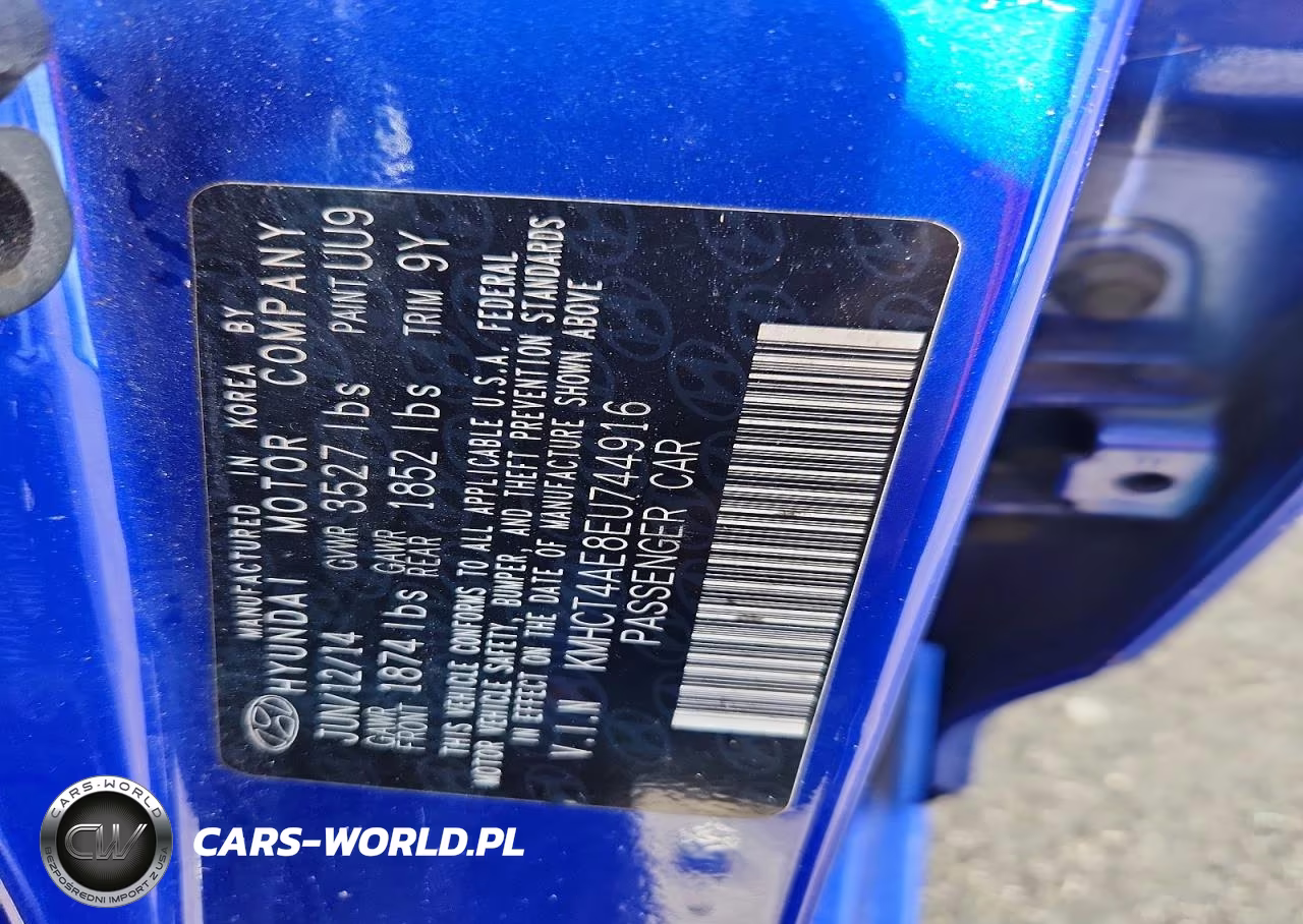 2014 Hyundai Accent Gls VIN:KMHCT4AE8EU744916 - 12