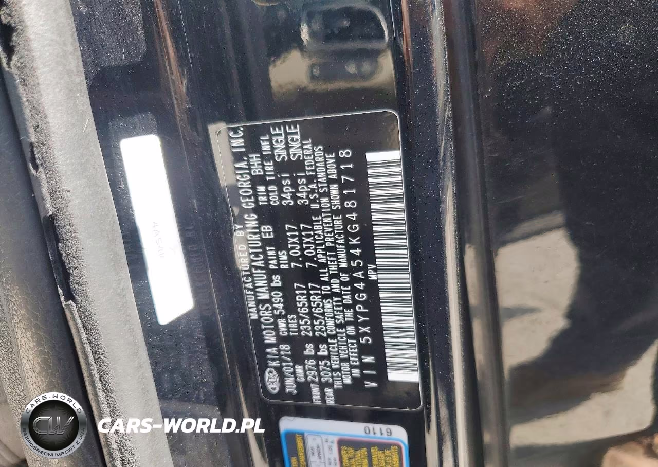 2019 Kia Sorento Lx V6 VIN:5XYPG4A54KG481718 - 13