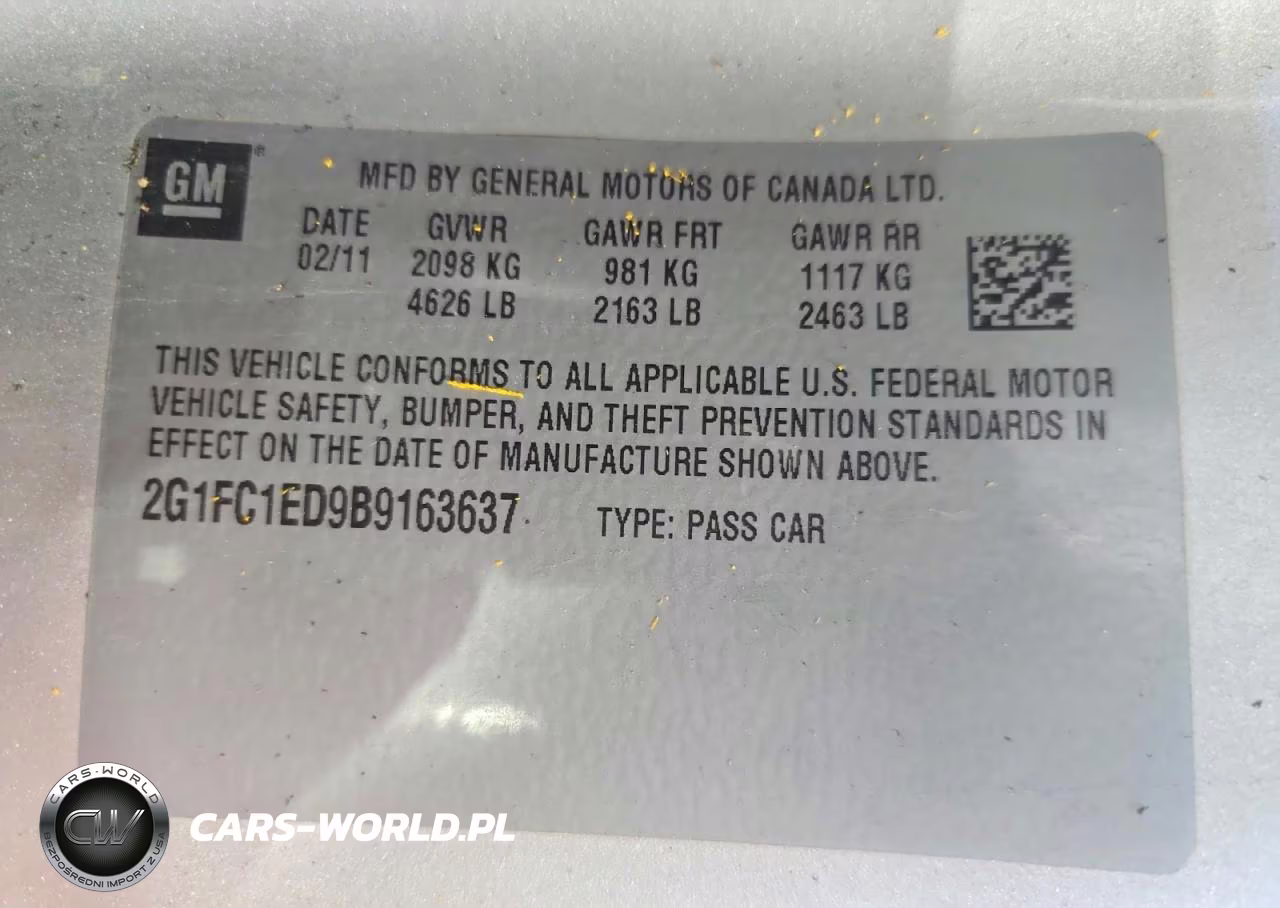 2011 Chevrolet Camaro Lt VIN:2G1FC1ED9B9163637 - 12