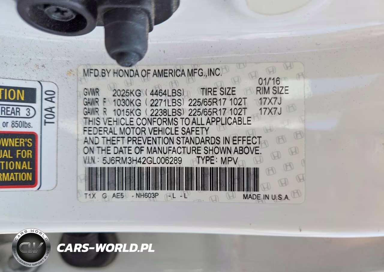 2016 Honda Cr-V Se VIN:5J6RM3H42GL006289 - 13