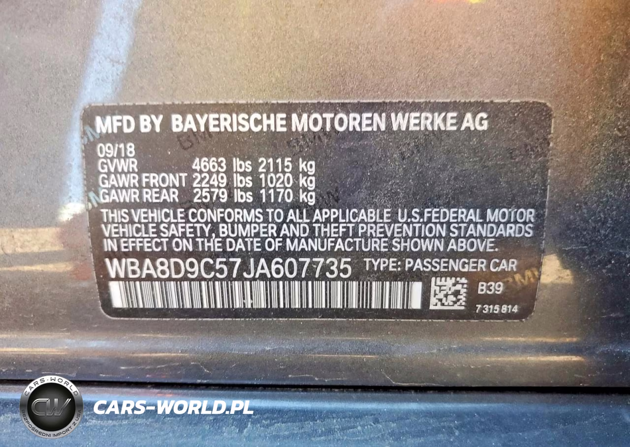 2018 BMW 330 Xi VIN:WBA8D9C57JA607735 - 12