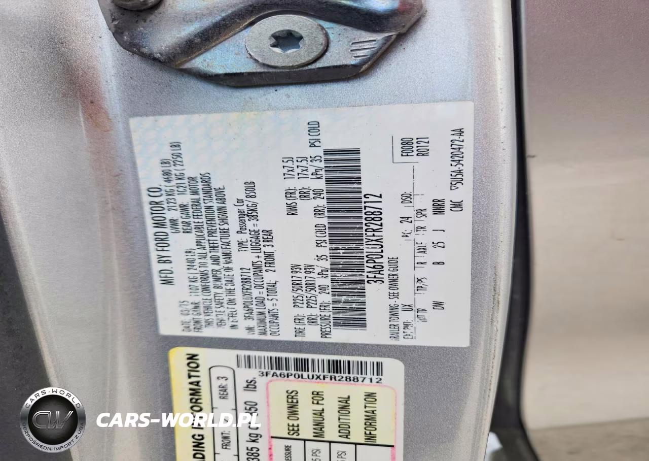 2015 Ford Fusion Se Hybrid VIN:3FA6P0LUXFR288712 - 13