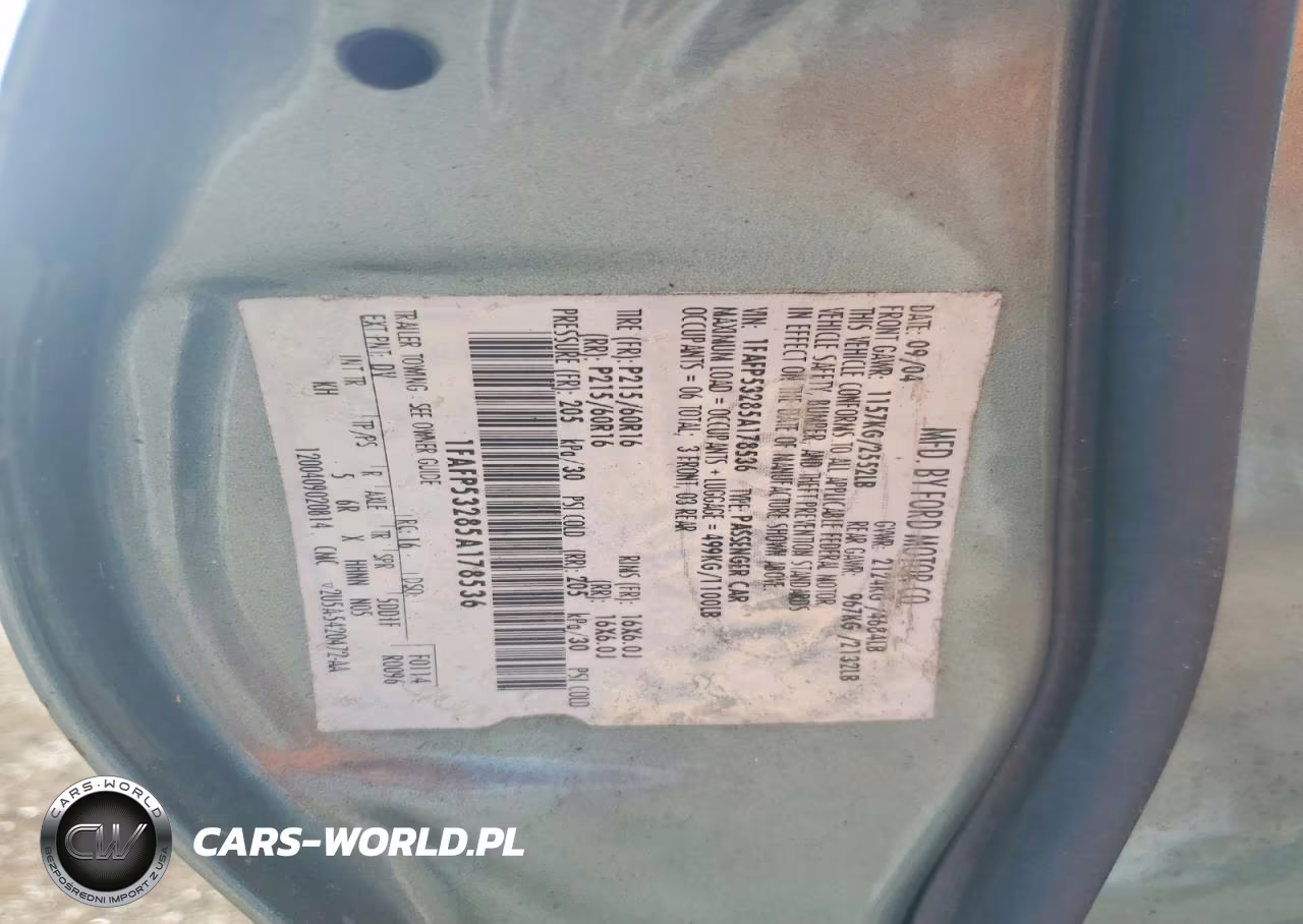 2005 Ford Taurus Se VIN:1FAFP53285A178536 - 12