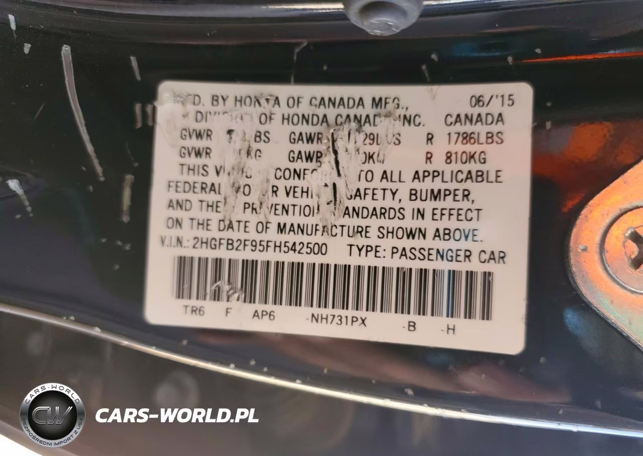 2015 Honda Civic Exl VIN:2HGFB2F95FH542500 - 13