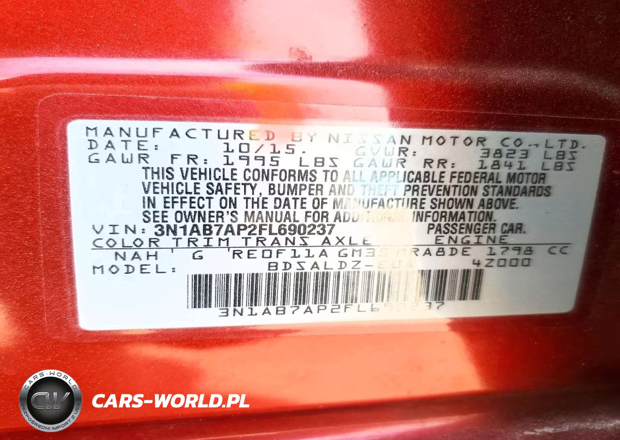 2015 Nissan Sentra Sv VIN:3N1AB7AP2FL690237 - 12