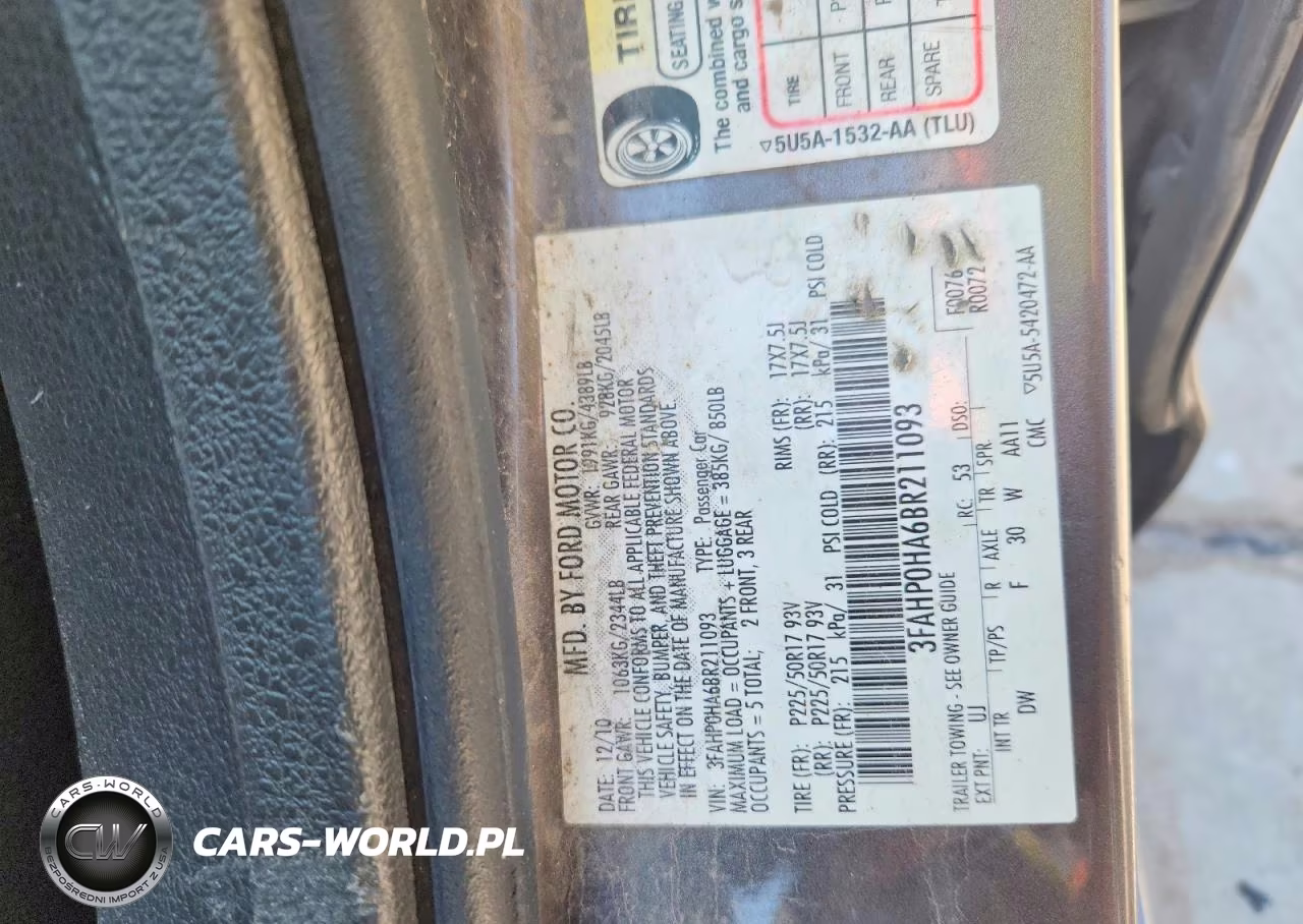 2011 Ford Fusion Se VIN:3FAHP0HA6BR211093 - 12