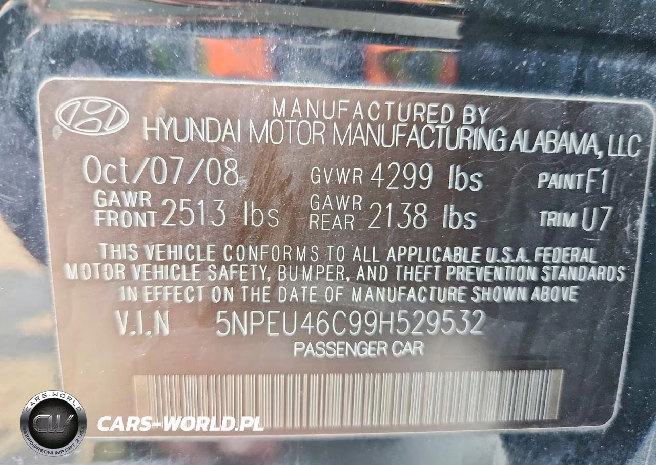 2009 Hyundai Sonata Se VIN:5NPEU46C99H529532 - 12