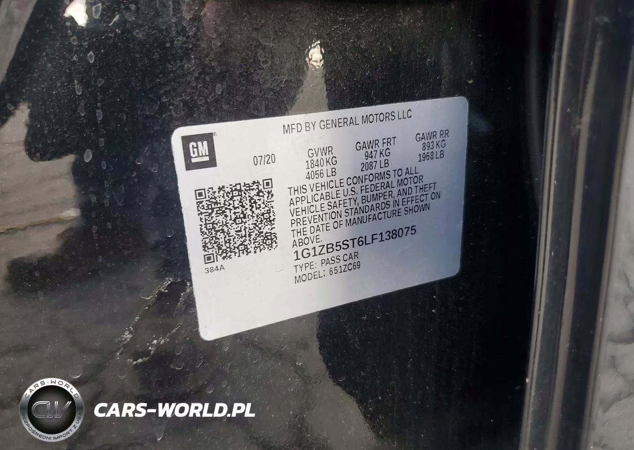 2020 Chevrolet Malibu Ls VIN:1G1ZB5ST6LF138075 - 12