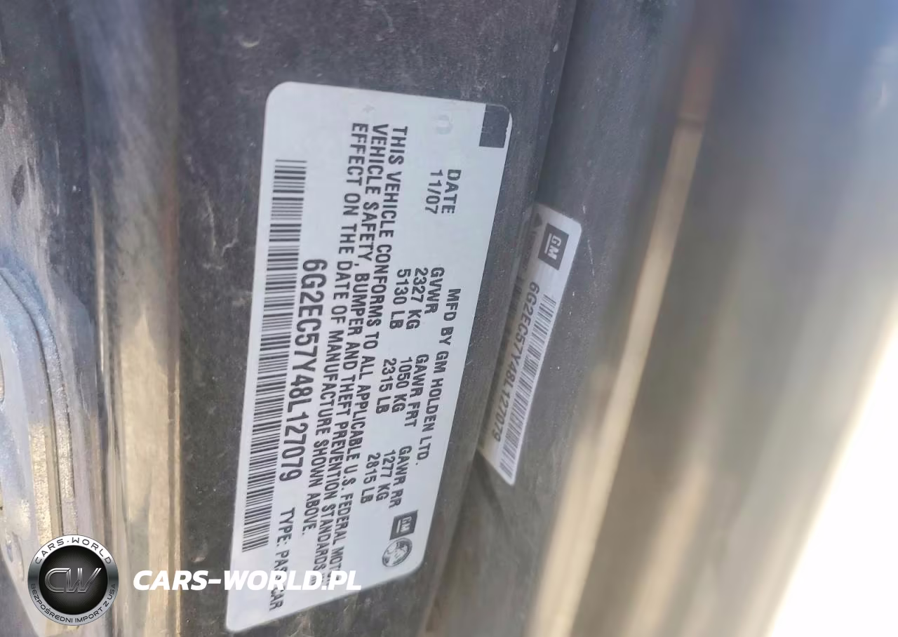 2008 Pontiac G8 Gt VIN:6G2EC57Y48L127079 - 12