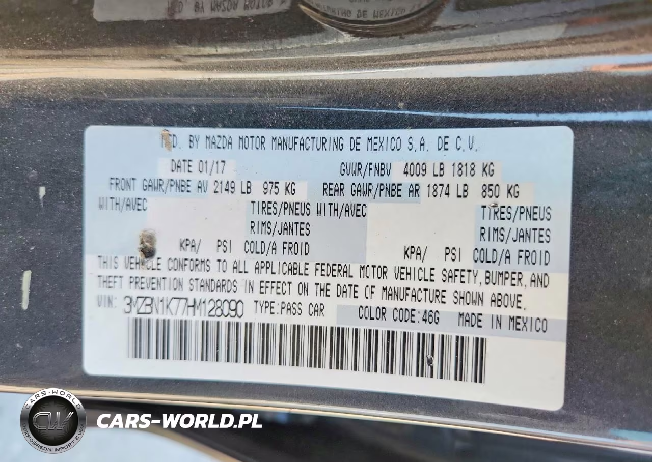 2017 Mazda 3 Sport VIN:3MZBN1K77HM128090 - 12