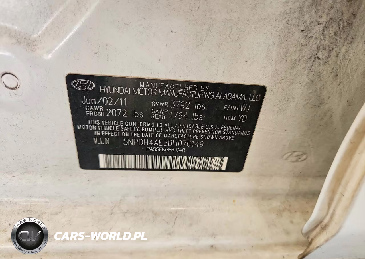 2011 Hyundai Elantra Limited VIN:5NPDH4AE3BH076149 - 12