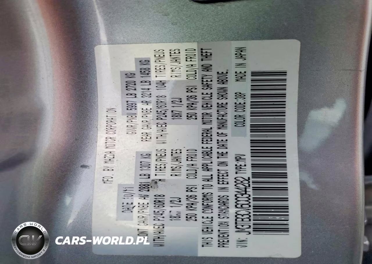 2012 Mazda Cx-9 VIN:JM3TB3CV6C0344282 - 13