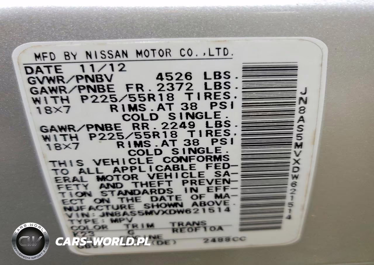 2013 Nissan Rogue S VIN:JN8AS5MVXDW621514 - 14