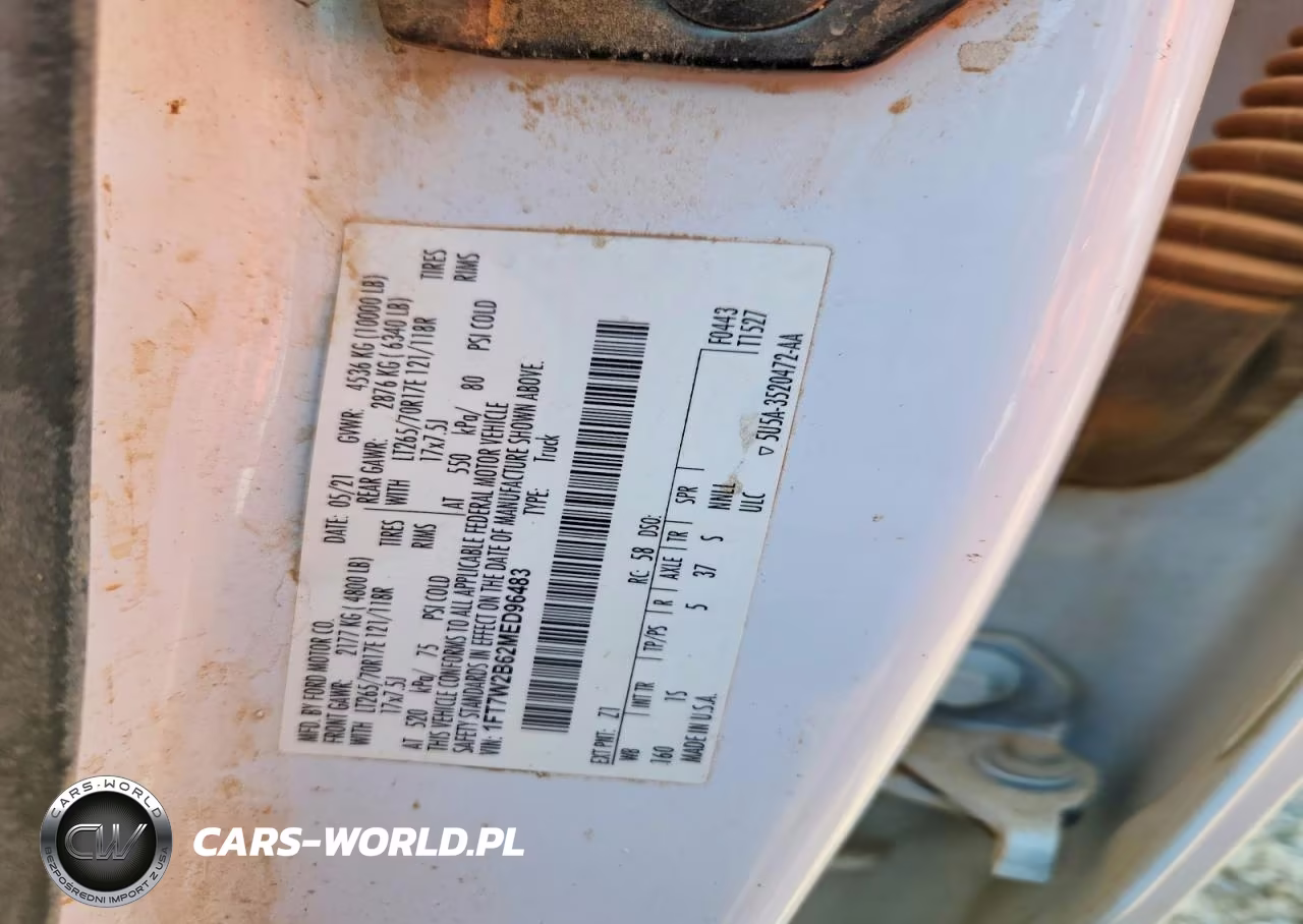 2021 Ford F250 Super Duty VIN:1FT7W2B62MED96483 - 12