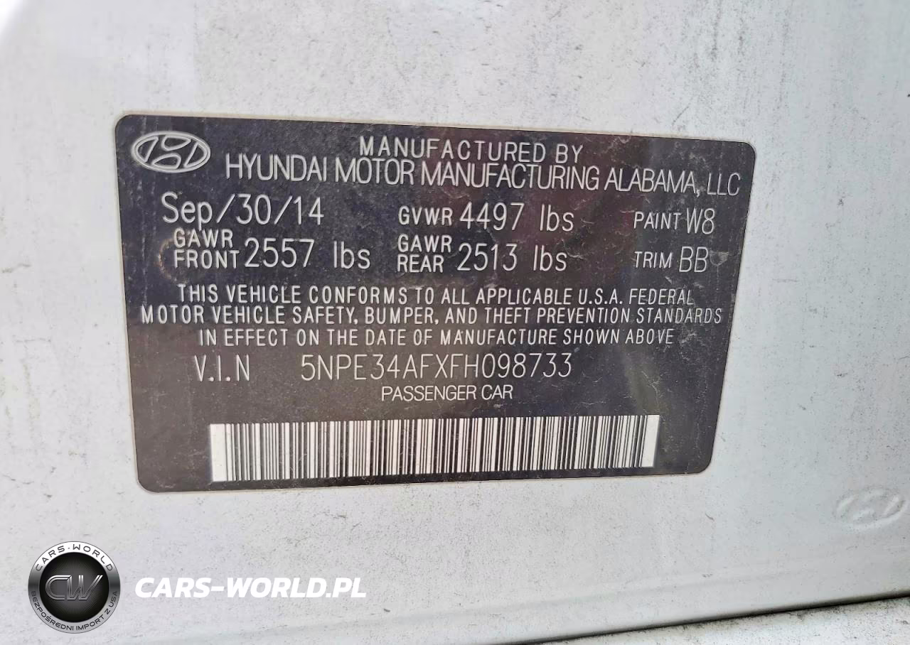 2015 Hyundai Sonata Sport VIN:5NPE34AFXFH098733 - 12