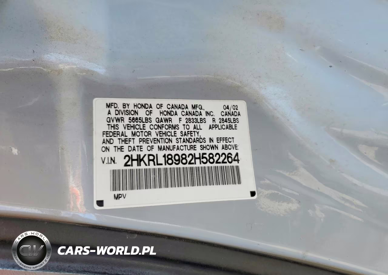 2002 Honda Odyssey Exl VIN:2HKRL18982H582264 - 13