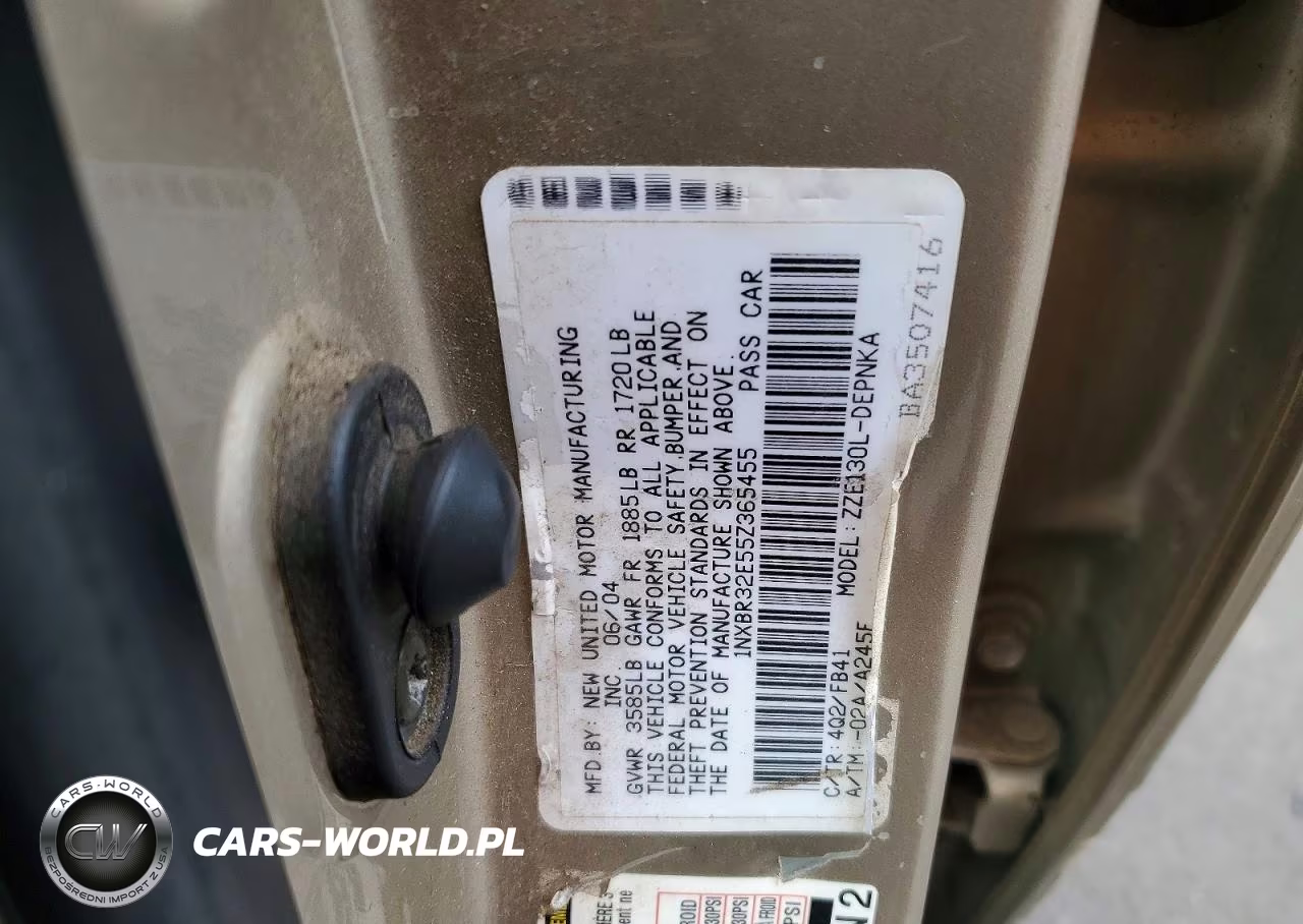 2005 Toyota Corolla Le VIN:1NXBR32E55Z365455 - 12