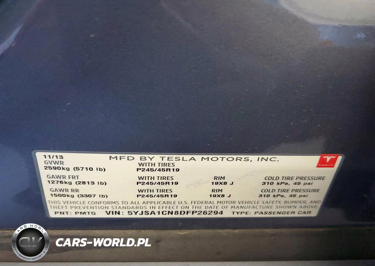 2013 Tesla Model S VIN:5YJSA1CN8DFP26294 - 12