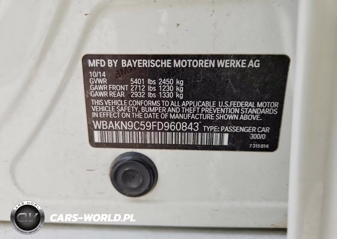 2015 BMW 550 I VIN:WBAKN9C59FD960843 - 12