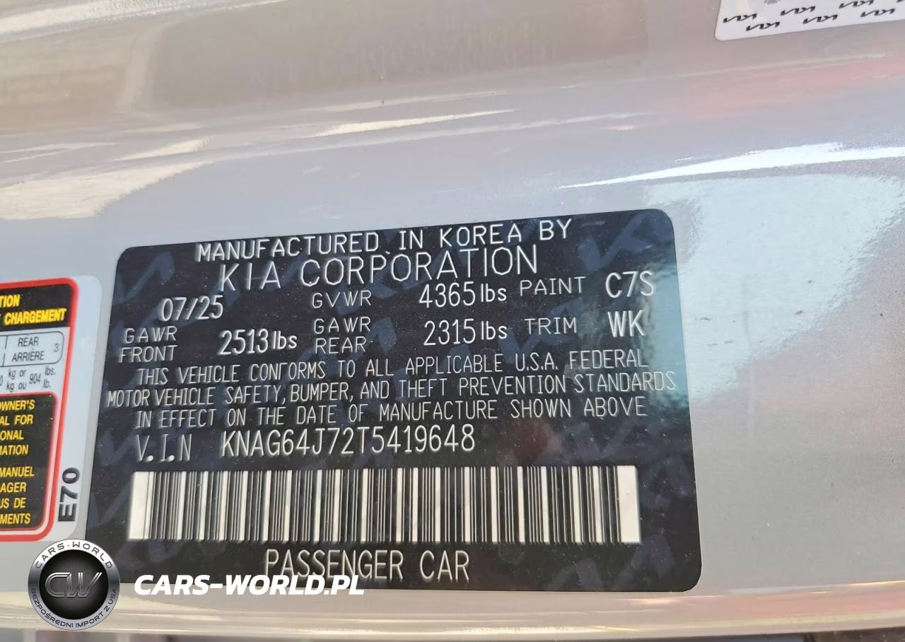 2026 Kia K5 Gt Line VIN:KNAG64J72T5419648 - 12