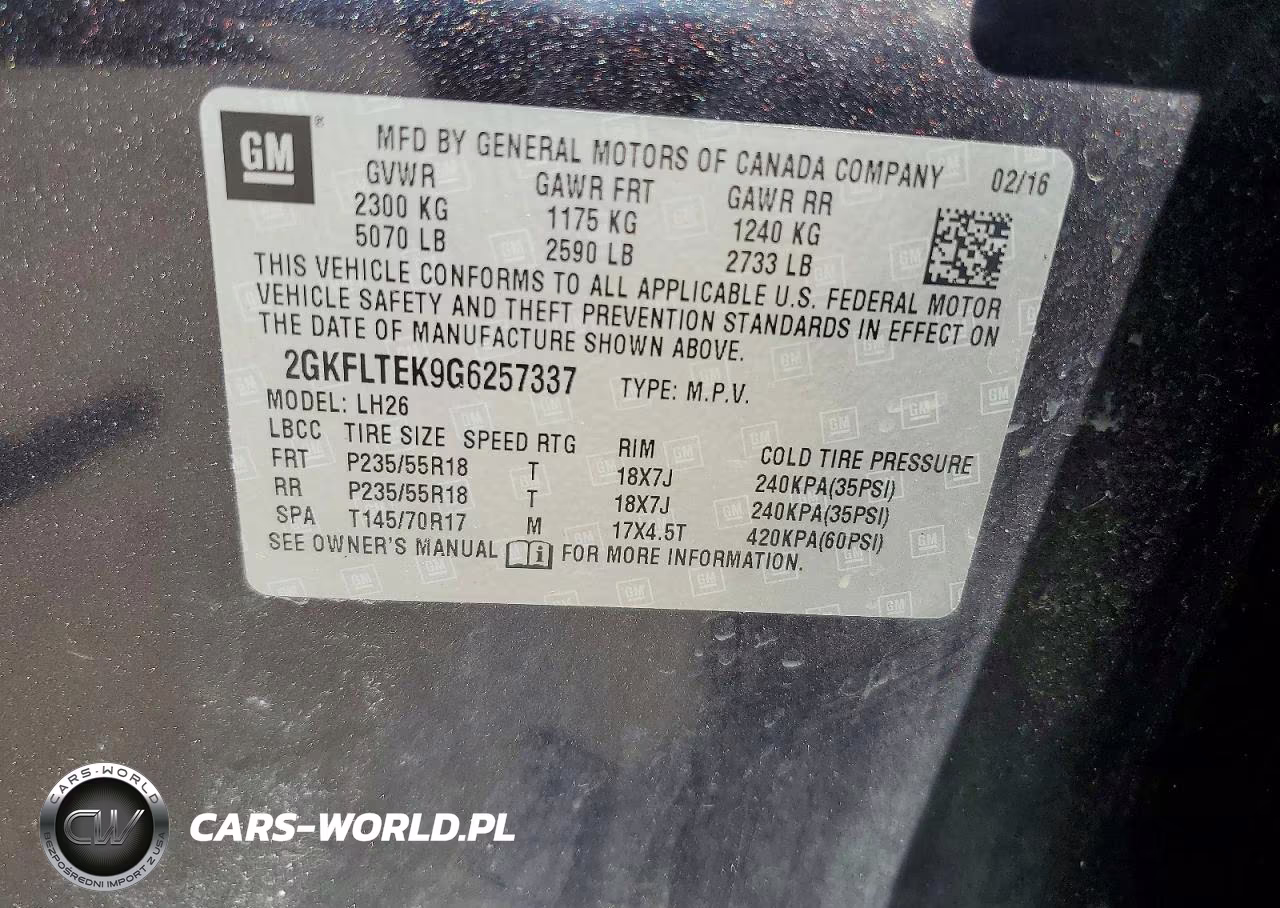 2016 GMC Terrain Sle VIN:2GKFLTEK9G6257337 - 13