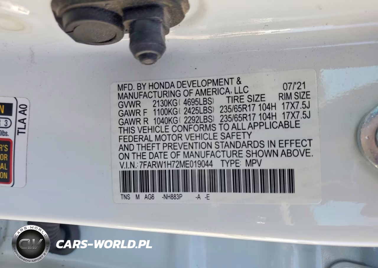 2021 Honda Cr-V Se VIN:7FARW1H72ME019044 - 14