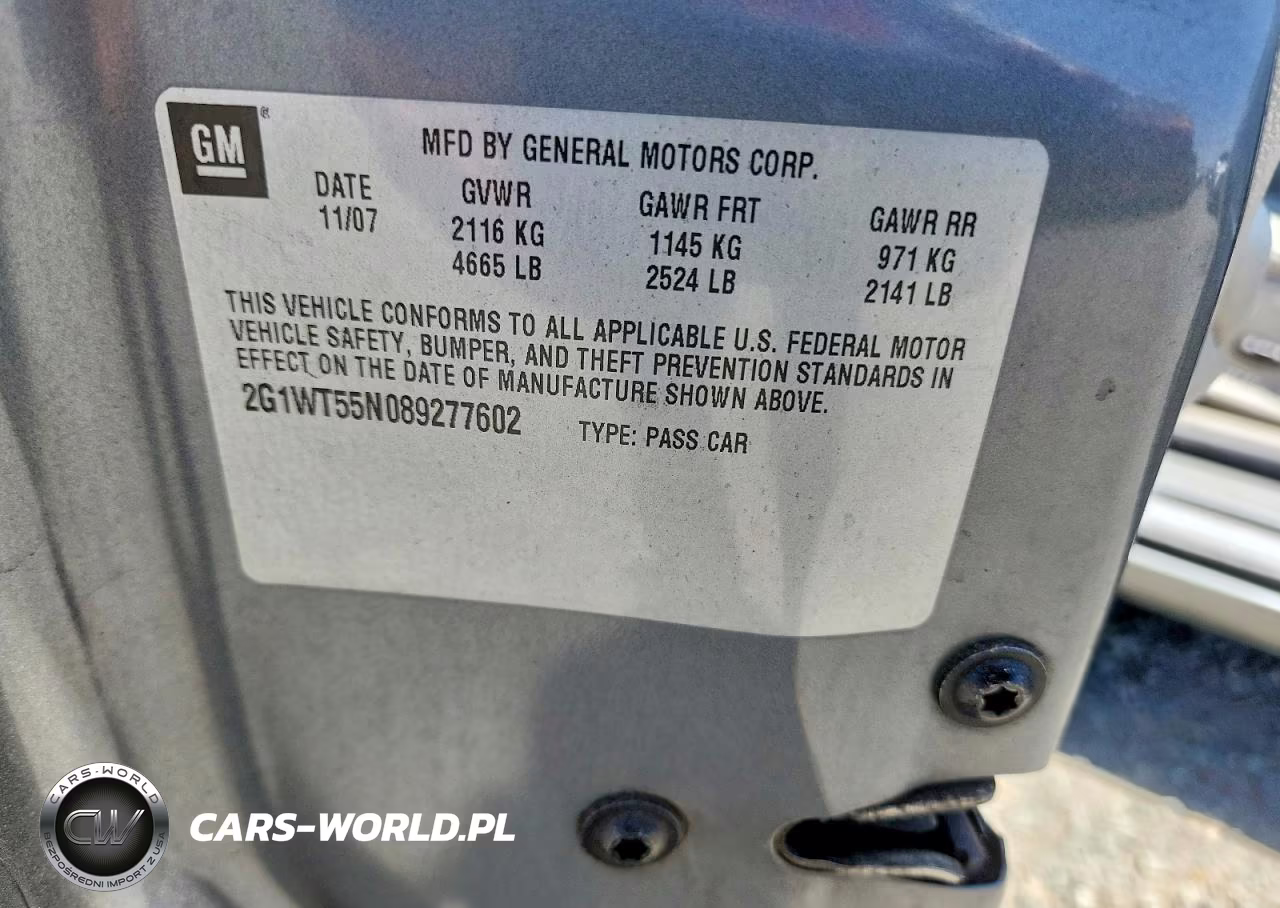 2008 Chevrolet Impala Lt VIN:2G1WT55N089277602 - 12