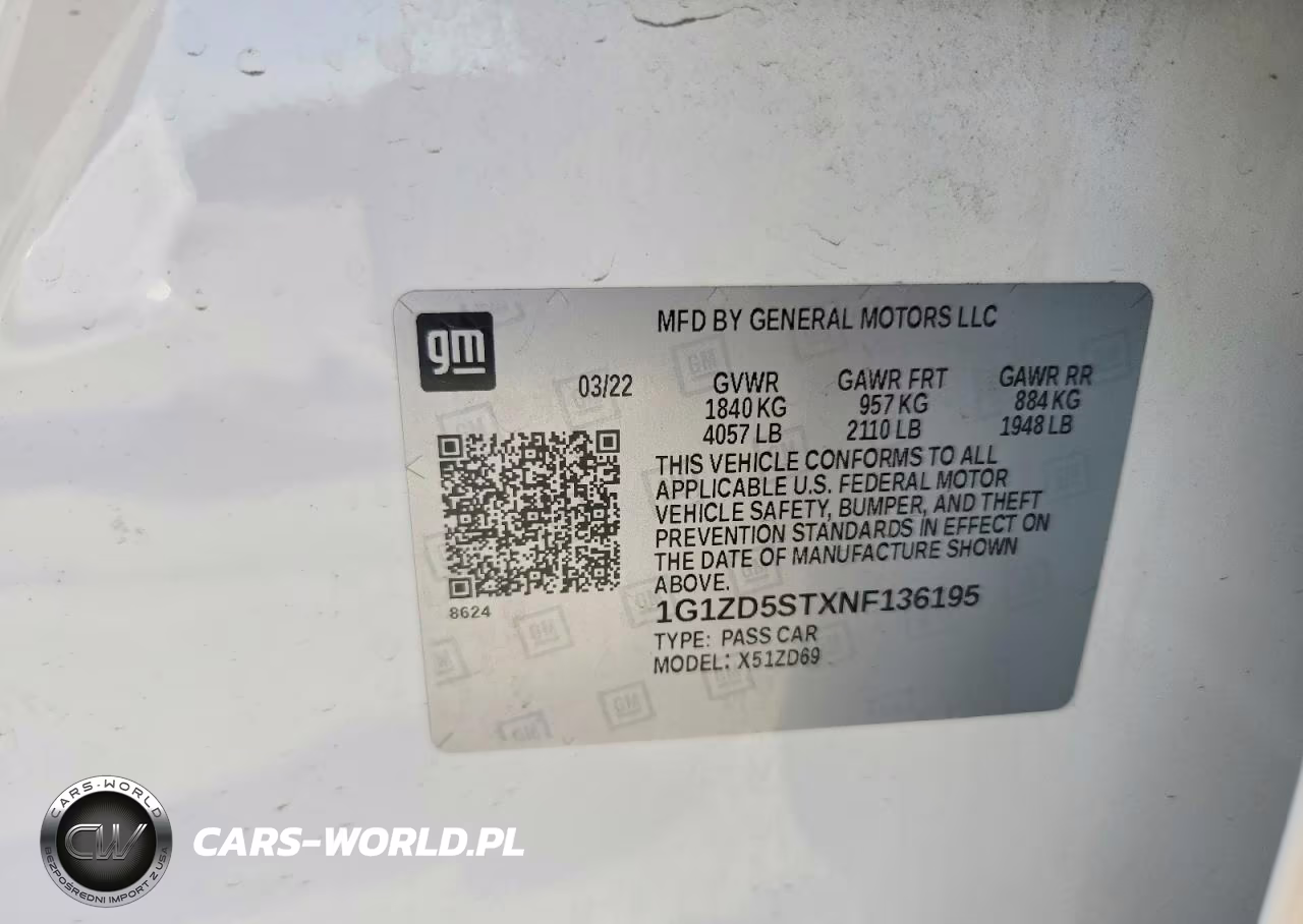 2022 Chevrolet Malibu Lt VIN:1G1ZD5STXNF136195 - 12
