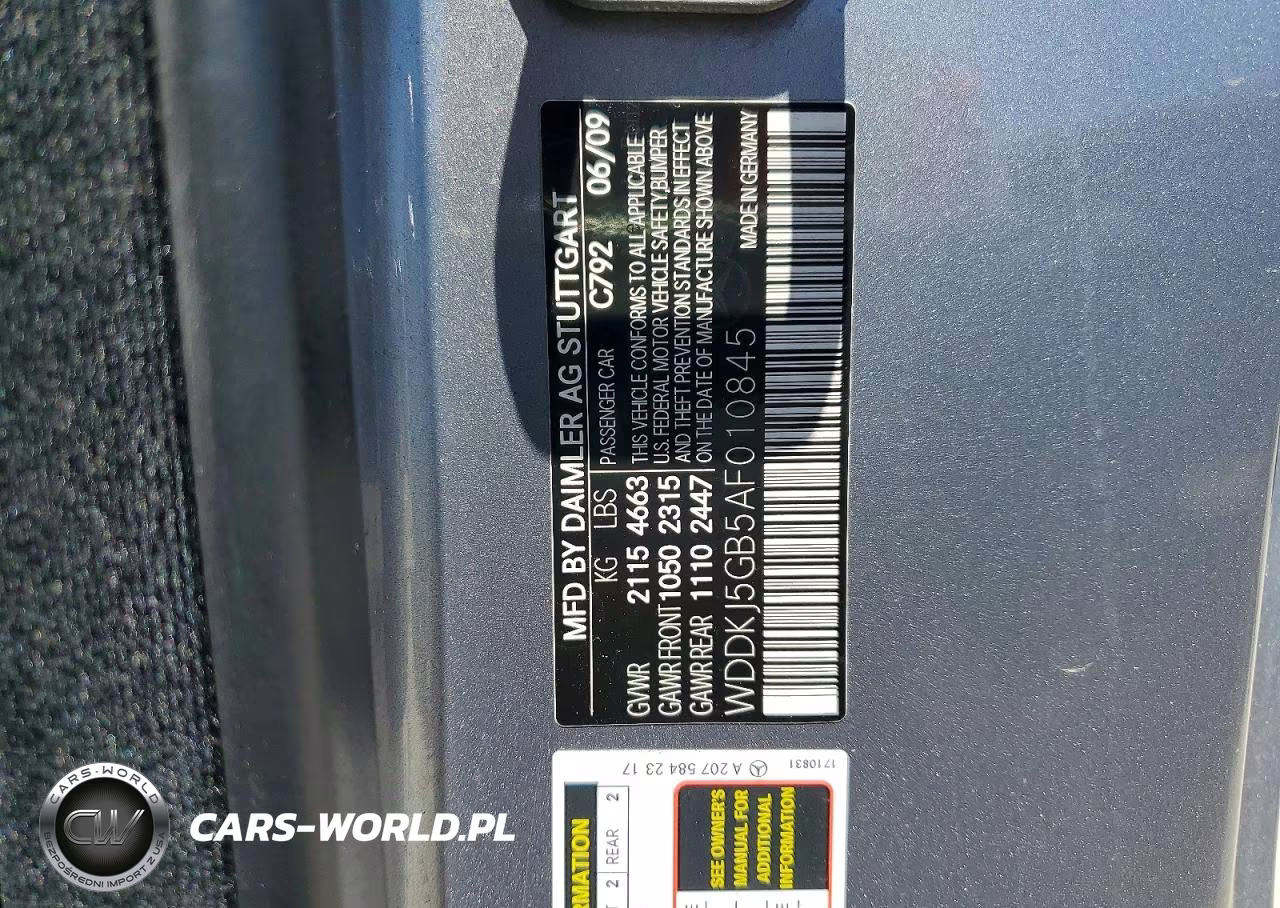2010 Mercedes-Benz E 350 VIN:WDDKJ5GB5AF010845 - 12