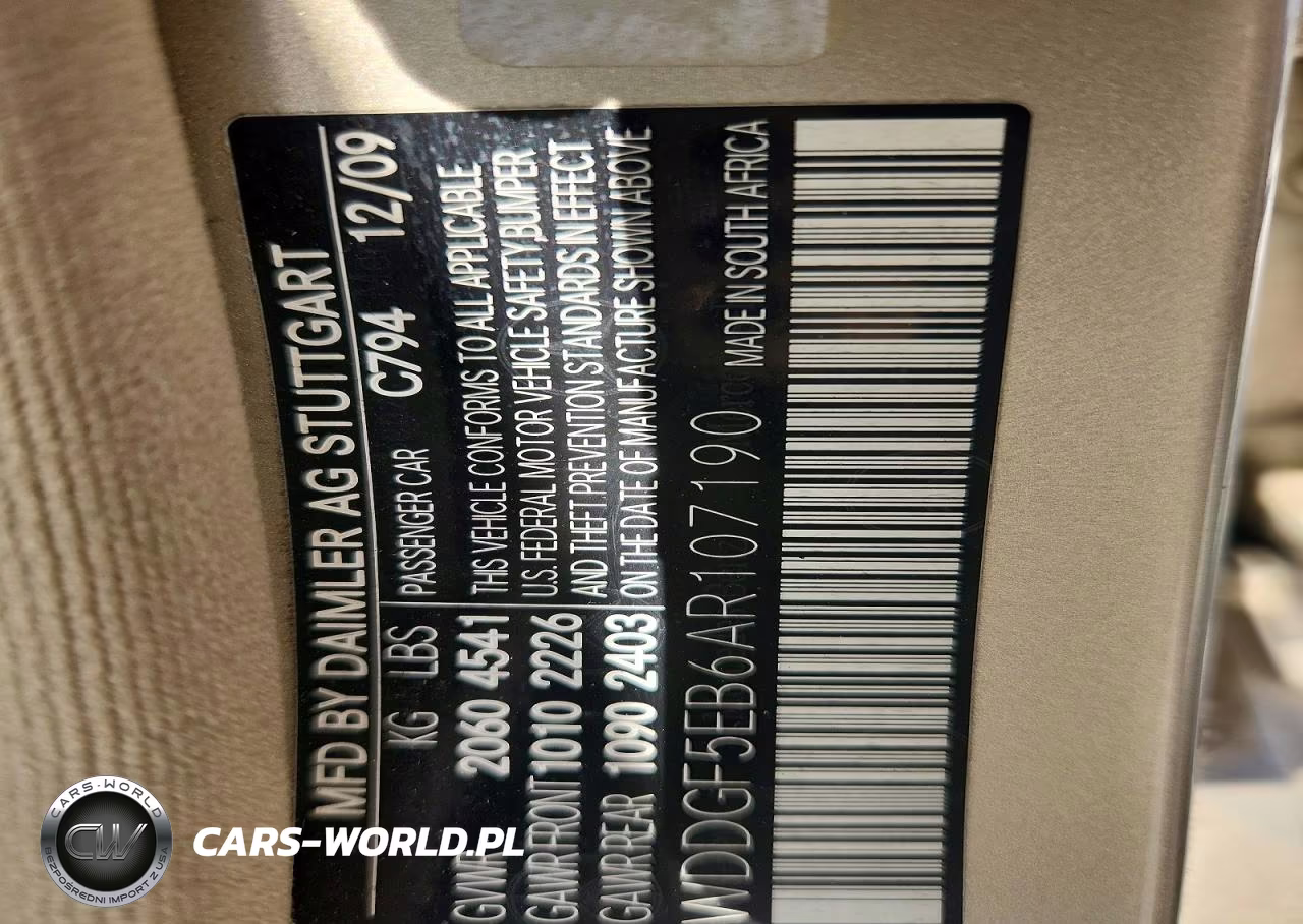 2010 Mercedes-Benz C 300 VIN:WDDGF5EB6AR107190 - 12